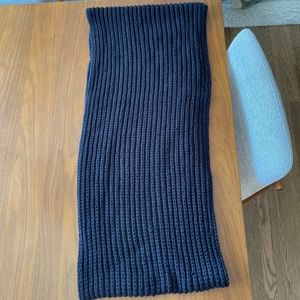 JCrew black knit infinity scarf.